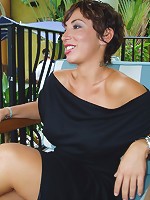 Brunette milf with amazing ass gets some dick from the hunter