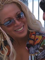 Brunette milf spreads her legs wide and waits for cock insertion