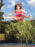 Smoking hot ass long leg teenie on a trampoline gets fucked hard in these outdoor fuck fucking pics