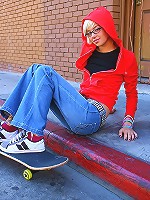 Amazing hot teen skater chick rides a mega dong after getting picked up skating the street hot amateur fucking pic