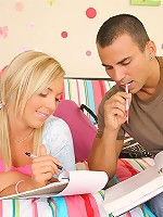 Horny little 18yo babe kay rides the tutors mega dong for a grade in class