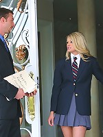 Hot 18 yo babe heather gets her hot ass pussy pounded after a day at a preppy school