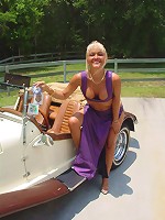 Cute Milf strips at the park