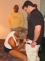 Guys taking turns on Tracy in hotel