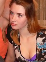 Sexy babe fucks with guy