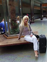 Blonde gal fucks with guy