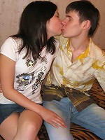 Sex with brunette beauty