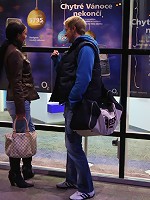 Guy bangs brunette gal