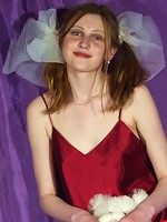 Nice girl in her nightie wants badly to get fucked.