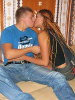 Well-tanned chick fucked