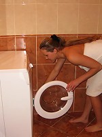 Fucking while laundering.