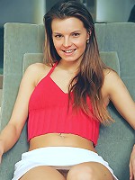 Adorable teen spreads sweetest pink pussy with fingers