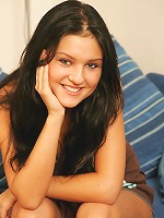 Stunning girl naked on the couch