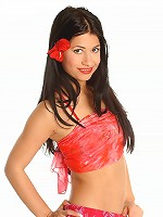 Brunette babe in the studio