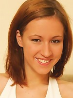 Hungarian honey gets naked on the couch