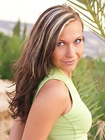 Cute blonde babe strips in the desert