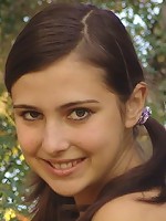 Hot Russian teen gets naked in the woods