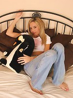 Sweet UK teen gets naked in her bedroom