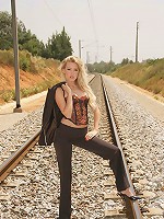 Web favourite Sophie gets naked on the train lines