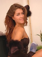 Russian teen touches her sweet pussy