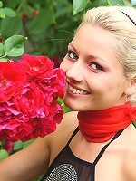 18yo Pinky June playing pirate in the summer garden