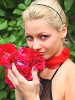 18yo Pinky June playing pirate in the summer garden