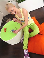 18yo teen Pinky June undressing on camera for the first time