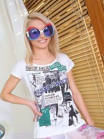 Blue-eyed blonde Pinky June in non-nude photoset