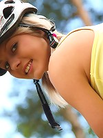 Outrageous 18yo teen June bicycling without clothes!