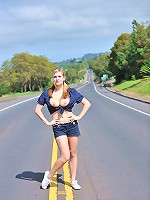 Danielle shows off her big tits