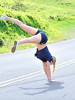 Danielle shows off her big tits