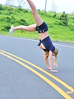 Danielle shows off her big tits