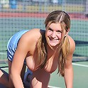 Danielle plays some naked tennis