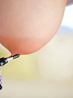 Danielle plays on her couch