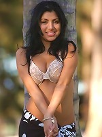 Jezebele poses in a public park