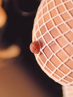 Lia 19 poses in a sexy white mesh shirt