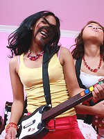 Gorgeous teen sluts working on the happy cock