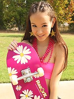 Slutty teen Amai meets face to face with the one-eyed monster!