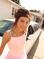 Teen brunette whore gets fucked before prom!