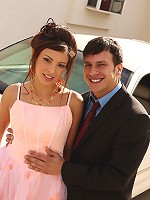 Teen brunette whore gets fucked before prom!