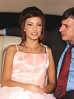 Teen brunette whore gets fucked before prom!