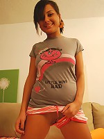 Sexy teen Samira gets naked and gives great head