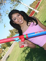 Gorgeous brunette teen Adrianna Nevaeh railed doggy style