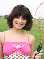 Gorgeous brunette teen Ellie gets nailed doggy style