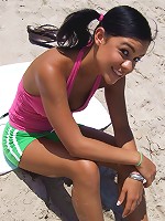 Sexy teen Ruby strips and gives good head