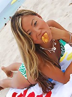 Cute asian teen Tina sucks and fucks