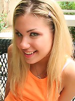 Skinny blonde teen babe Aubrey Addams blowjob and fucking doggystyle