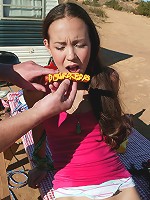 Scared teen slut gagged and fucked into oblivion!