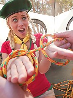 Barely legal girlscout gets fucked in the woods!