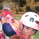 Teen blonde slut gets tied up and fucked on softball field!
